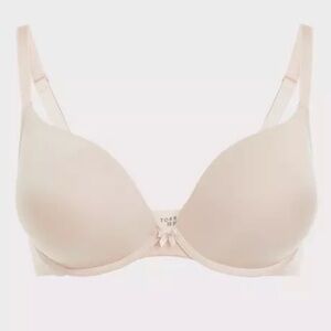Torrid Rose Dust Plunge Push-Up Smooth 360° Back Smoothing Bra, 40D, EUC